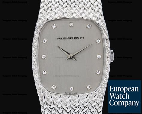 RARE Audemars Piguet 18K white gold bracelet watch 